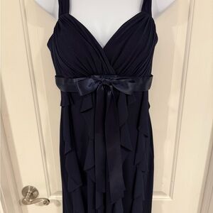 Betsy & Adam Navy Midnight Blue Gown